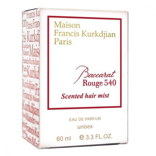 Парфум унісекс Maison Francis Kurkdjian Baccarat Rouge 540 Scented Hair Mist 60 мл 490 фото