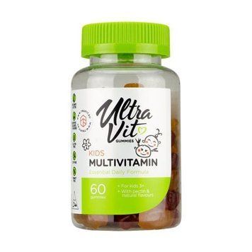 Мультивітаміни для дітей UltraVit Kids Multivitamin, 60 жувальних цукерок d003 фото