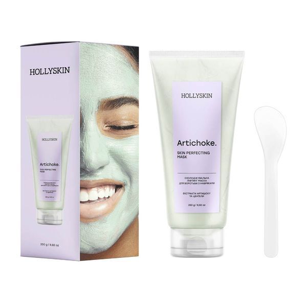 Охолоджувальна ліфтинг маска для боротьби з набряками HOLLYSKIN Artichoke 165 фото
