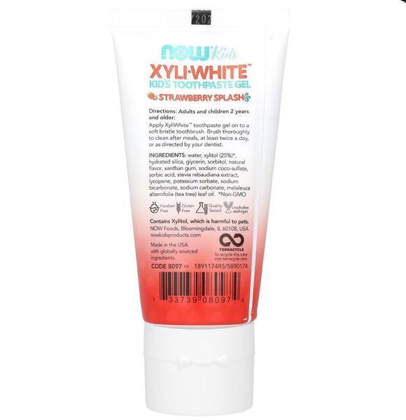 XyliWhite, зубна паста-гель для дітей, полуничний смак, 85 г 307 фото