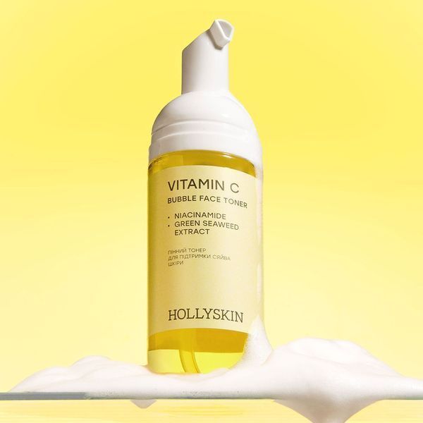 Пінний тонер HOLLYSKIN Вітамін С для підтримки сяйва шкіри 459 фото
