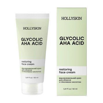 Відновлювальний крем для обличчя з гліколевою кислотою HOLLYSKIN Glycolic AHA Acid Face Cream 265 фото