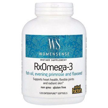 Жіноча Омега 3 Natural Factors, WomenSense&reg;, RxOmega-3, 120 капсул Enteripure&trade; 427 фото