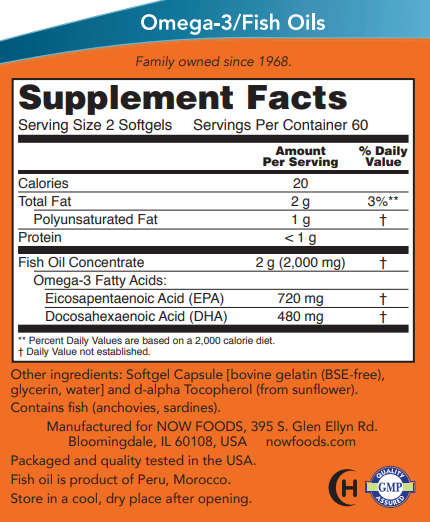 Омега подвійна сила, Now Foods (Super Omega EPA), 360 EPA + 240 DHA, 120 капсул om001 фото