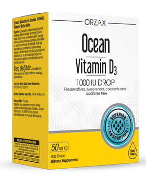 Рідка форма Вітаміну D3 Orzax Ocean Vitamin D3 1000 IU краплі, 50 мл orz3 фото
