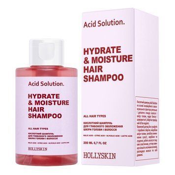 Кислотний шампунь для глибокого зволоження шкіри голови і волосся HOLLYSKIN Acid Solution. 480 фото